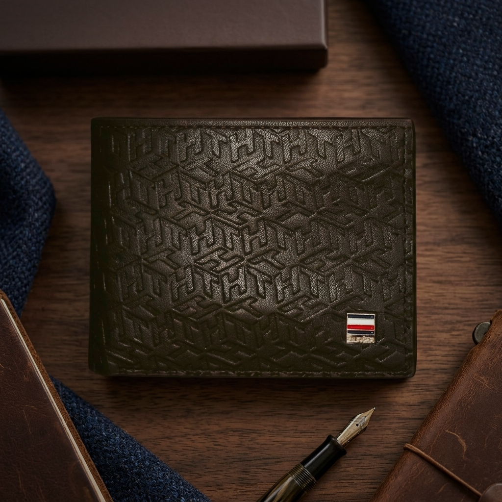 tommy-hilfiger-burnt-brown-embossed-wallet