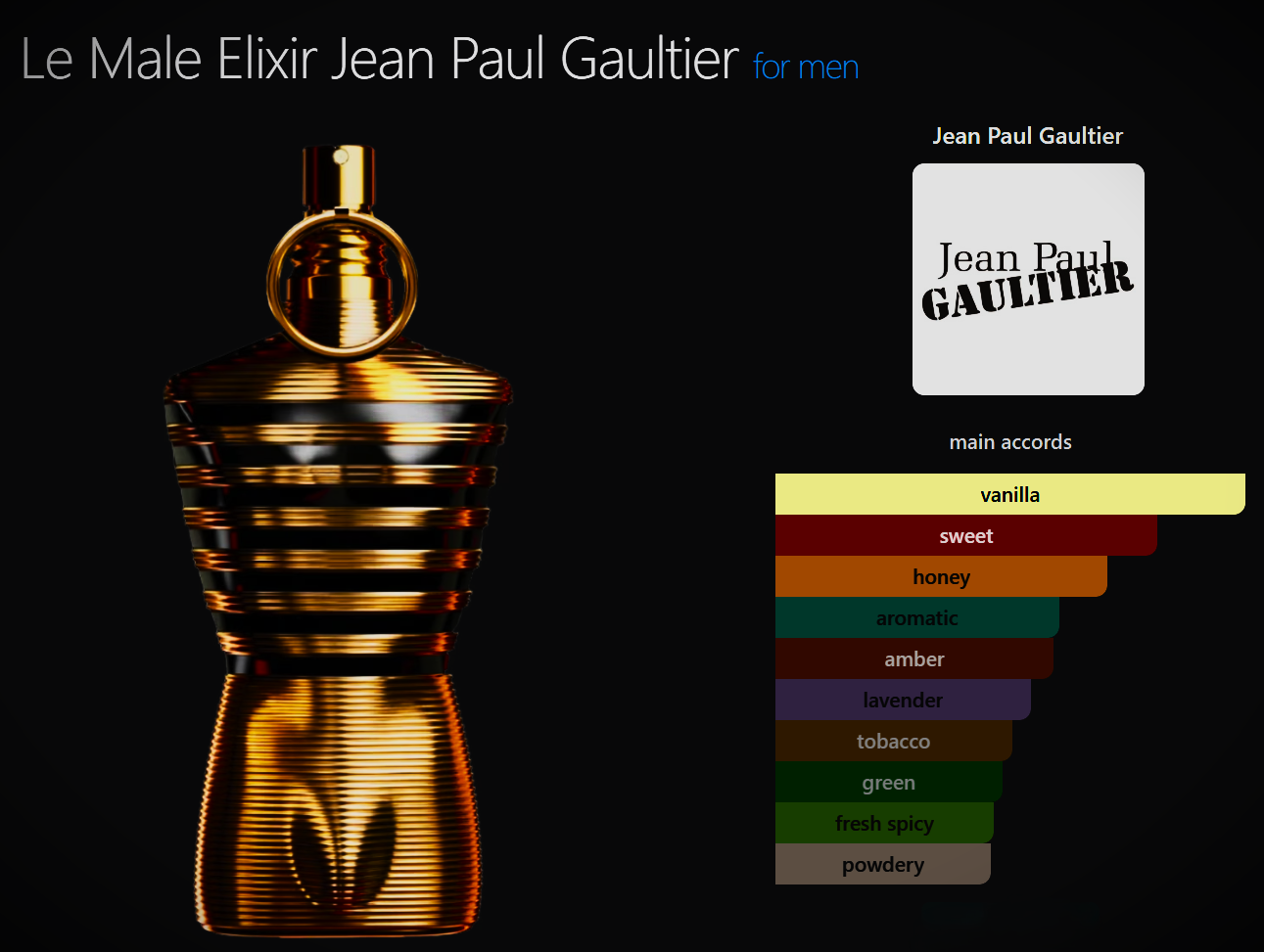 Jean Paul Gaultier Le Male Elixir screenshot 2026 09 02 054031